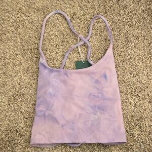 HALARA Purple Sleeveless Fitted Crop Camisole
